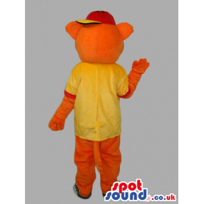 Orange And Yellow Customizable Bear Animal Mascot - Custom