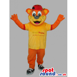 Orange And Yellow Customizable Bear Animal Mascot - Custom