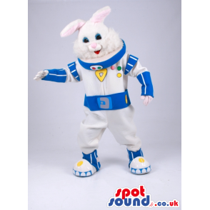 Customizable Rabbit Animal Mascot Dressed As An Astronaut -