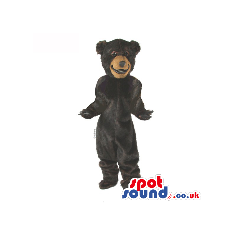 Customizable Plain Dark Brown Plush Bear Animal Mascot - Custom