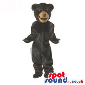 Customizable Plain Dark Brown Plush Bear Animal Mascot - Custom