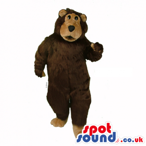 Customizable Dark And Light Brown Wild Bear Animal Mascot -
