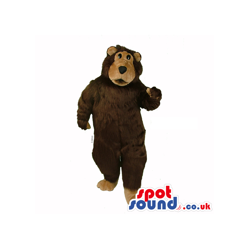 Customizable Dark And Light Brown Wild Bear Animal Mascot -