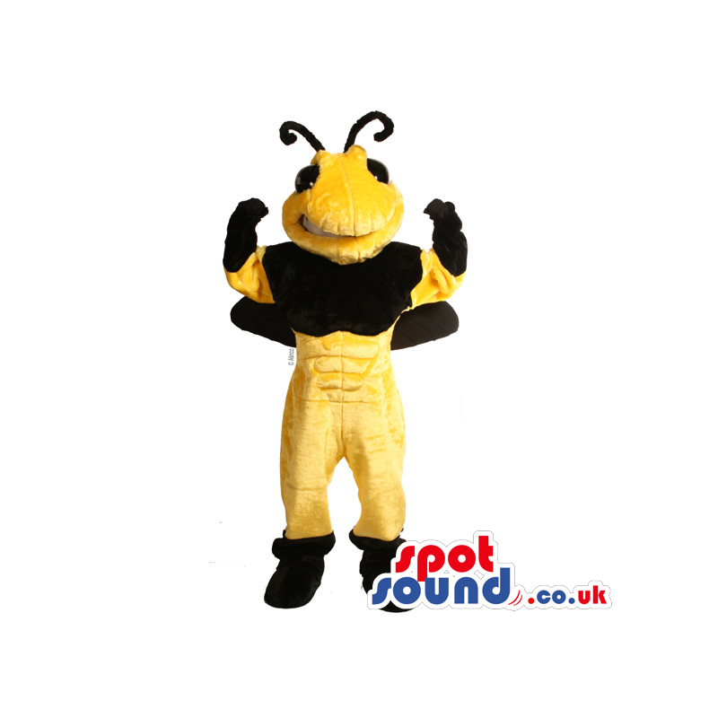 Customizable Plain Bee Mascot Without Many Stripes - Custom