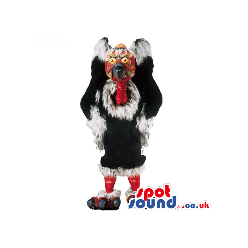 Customizable Amazing Black And Red Turkey Bird Mascot - Custom