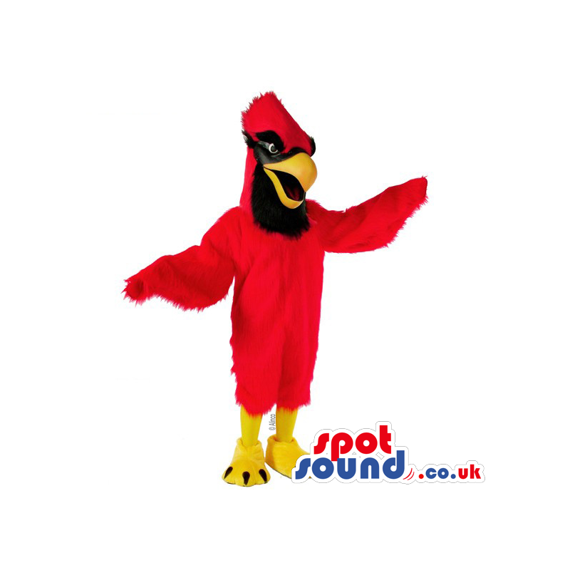 Customizable Red Eagle Plush Mascot With Long Comb - Custom