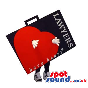 Customizable Advertising Poster Mascot With Heart - Custom