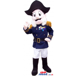 Man Mascot Wearing A Soldier Classic Uniform With A Hat -