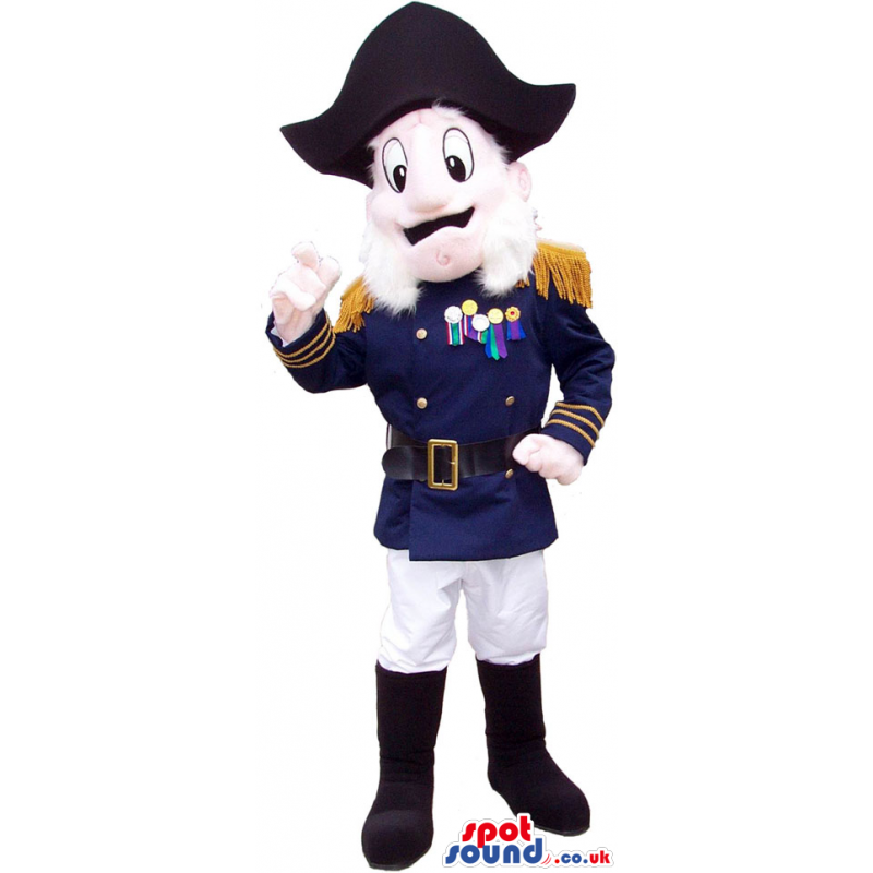 Man Mascot Wearing A Soldier Classic Uniform With A Hat -