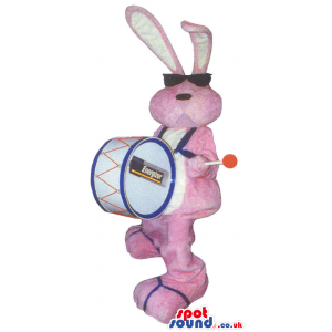 Pink Iconic Rabbit With A Drum Advertising Energizer Batteries