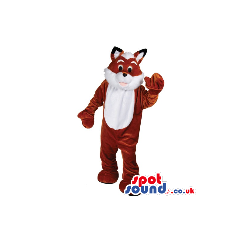 Customizable And Plain Brown And White Fox Animal Mascot -