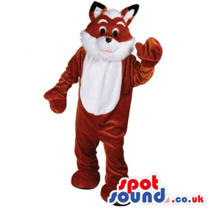 Customizable And Plain Brown And White Fox Animal Mascot -