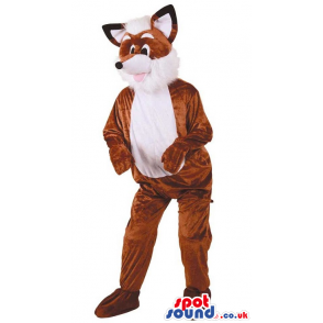 Customizable And Plain Brown And White Fox Animal Mascot -