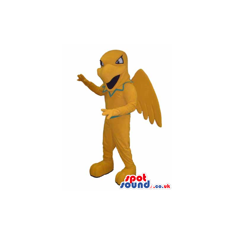 Plain And Customizable Yellow Dinosaur With Large Wings -