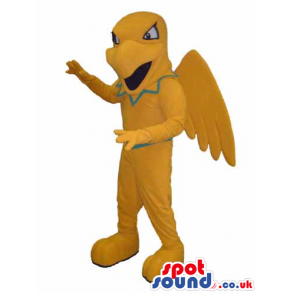 Plain And Customizable Yellow Dinosaur With Large Wings -