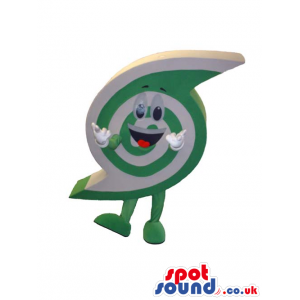 Customizable Green And White Funny Spiral Logo Mascot - Custom