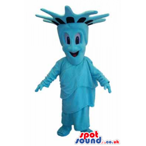 Amazing Funny Blue New York Statue Of Liberty Statue Mascot -