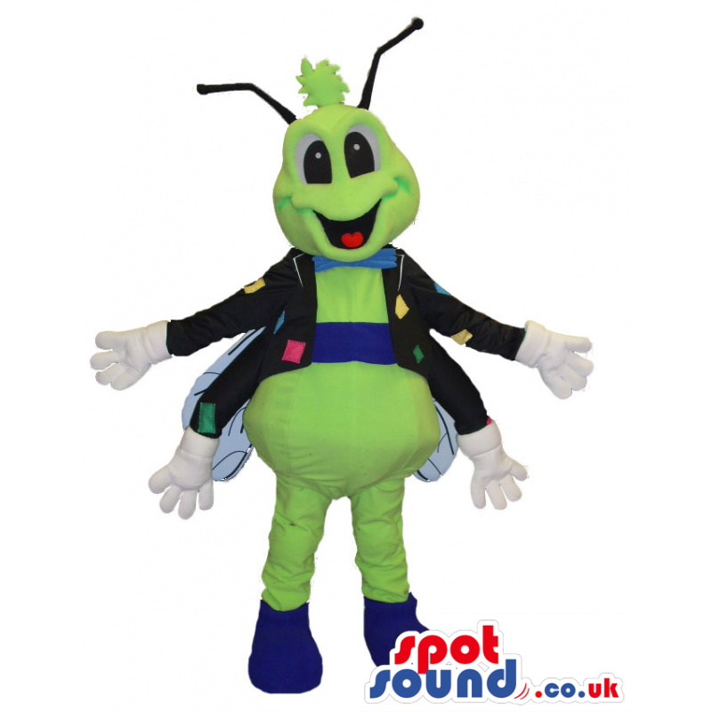 Green Bug With Wings Wearing A Jacket And A Bow Tie - Custom