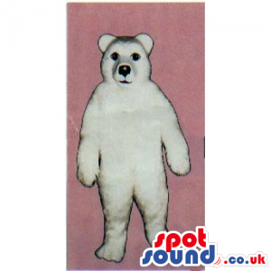 Customizable Plain White Polar Plush Bear Animal Mascot -