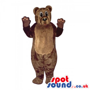Customizable Plain Brown Plush Bear Animal Mascot With Belly -