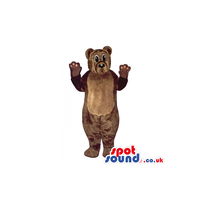 Customizable Plain Brown Plush Bear Animal Mascot With Belly -