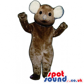 Customizable Plain Brown Koala Animal Mascot With Big Ears -