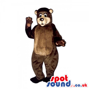 Customizable Brown Plush Bear Animal Mascot With Brown Belly -