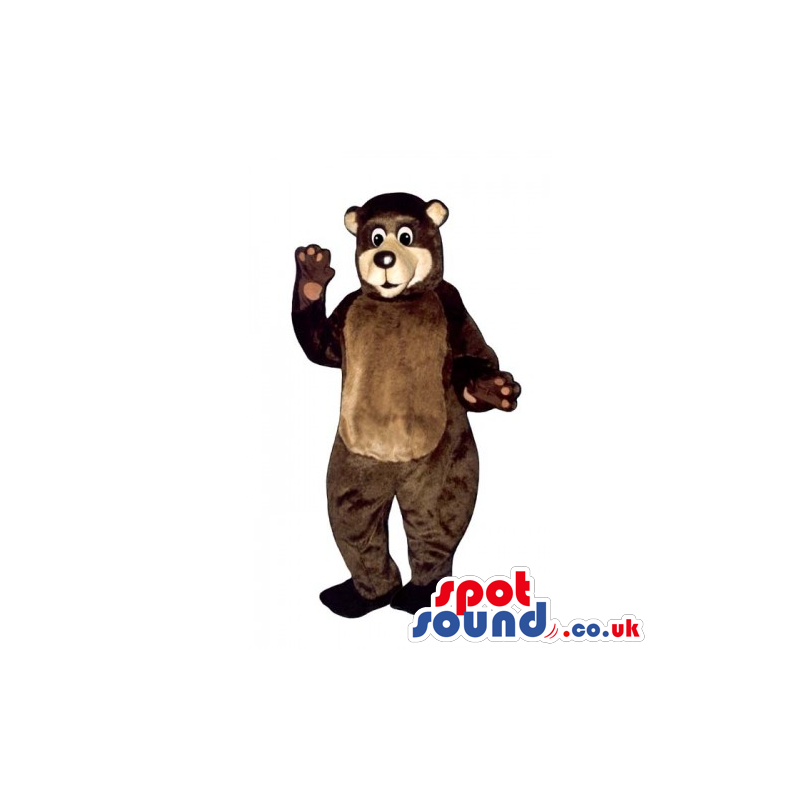 Customizable Brown Plush Bear Animal Mascot With Brown Belly -