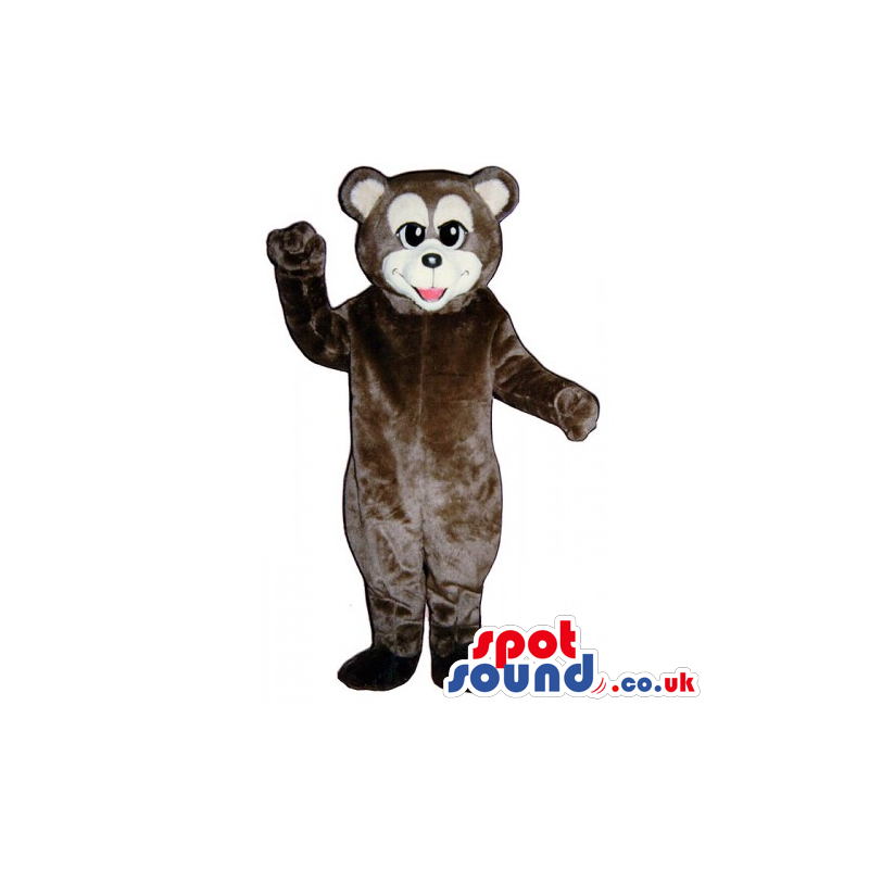 Customizable Plain Brown Bear Mascot With White Face And Ears -