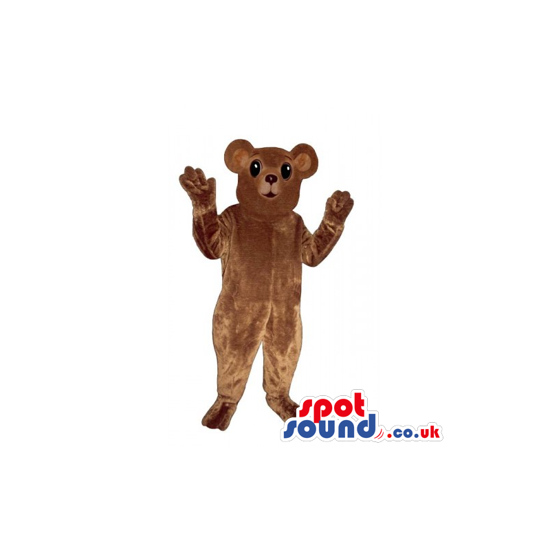 Customizable And Plain Brown Cute Teddy Bear Mascot - Custom