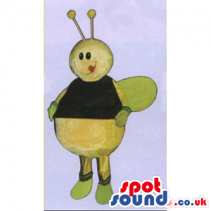Green And Yellow Bug Insect Mascot With Funny Antennae - Custom