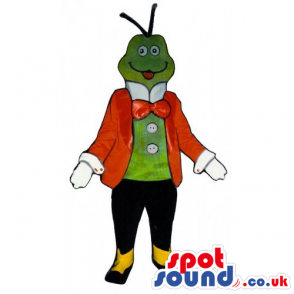 Frog Animal Mascot Wearing An Elegant Suit And Bow Tie - Custom