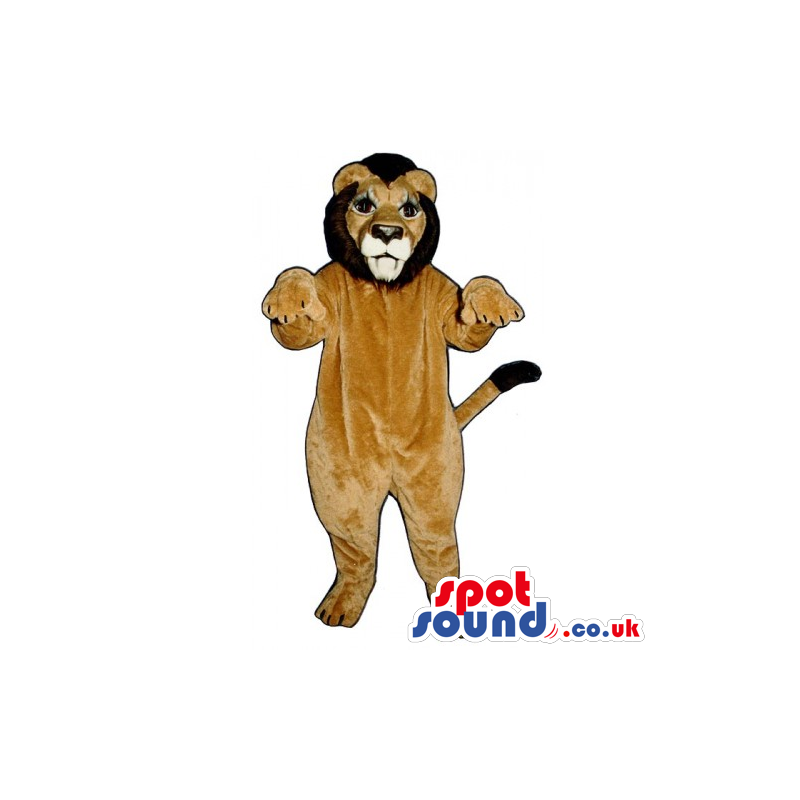 Customizable And Plain Light Brown Lion Animal Mascot - Custom