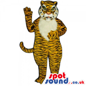 Customizable And Plain White Or Orange Tiger Animal Mascot -