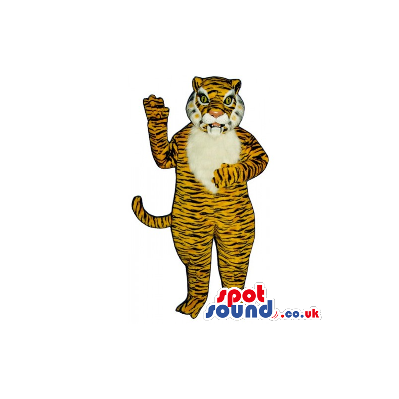 Customizable And Plain White Or Orange Tiger Animal Mascot -