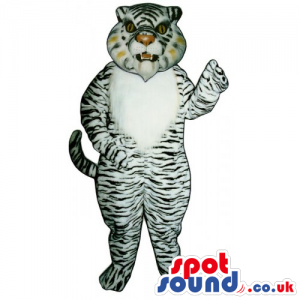Customizable And Plain White Or Orange Tiger Animal Mascot -
