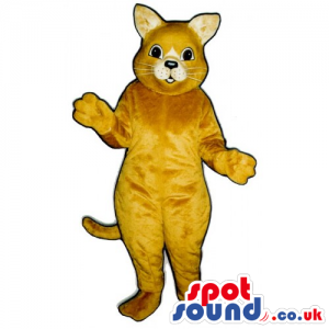 Customizable And Plain All Light Brown Cat Mascot - Custom