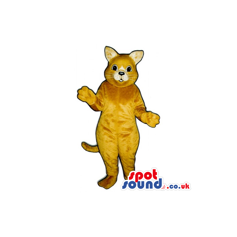 Customizable And Plain All Light Brown Cat Mascot - Custom