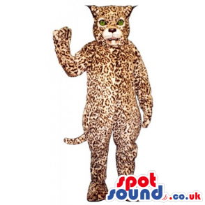 Customizable Brown, White And Black Leopard Animal Mascot -