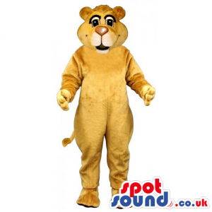Customizable And Plain All Light Brown Bear Animal Mascot -