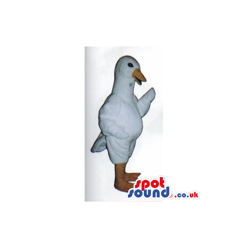 Plain White And Customizable Goose Farm Bird Mascot - Custom