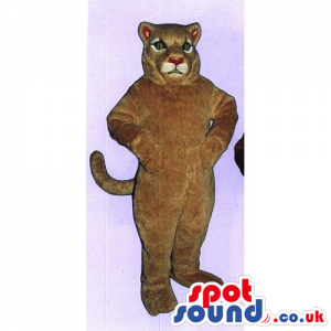 Customizable All Brown Wildcat Or Panther Animal Mascot -
