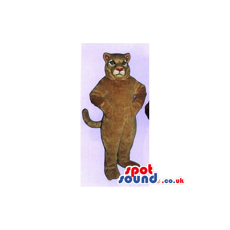 Customizable All Brown Wildcat Or Panther Animal Mascot -