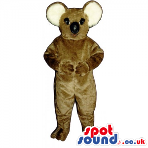 Customizable All Brown Koala Animal Mascot With Round Ears -