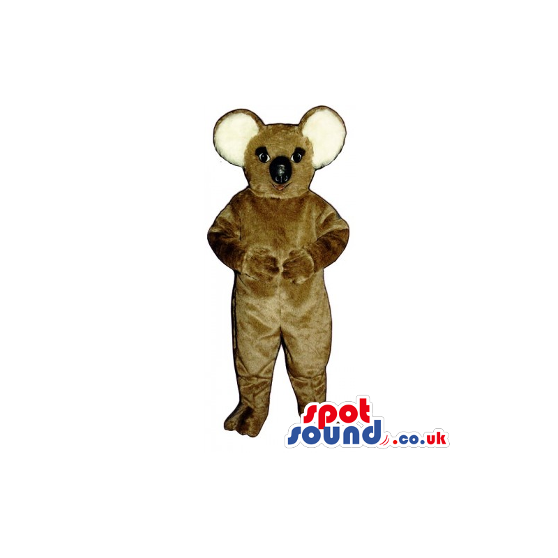 Customizable All Brown Koala Animal Mascot With Round Ears -