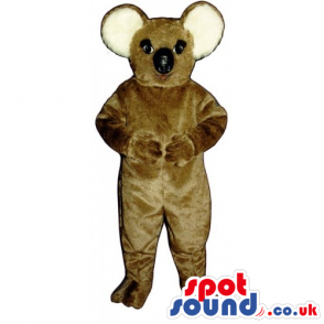 Customizable All Brown Koala Animal Mascot With Round Ears -