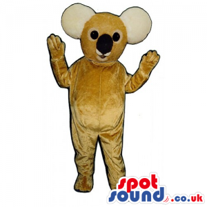 Customizable All Brown Koala Animal Mascot With Black Nose -