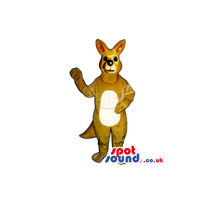 Customizable Brown Kangaroo Animal Mascot With Beige Belly -