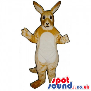 Customizable Very Light Brown Kangaroo Animal Mascot - Custom