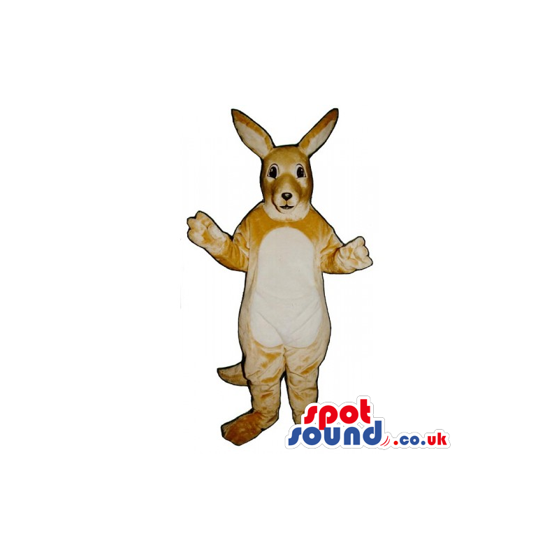 Customizable Very Light Brown Kangaroo Animal Mascot - Custom